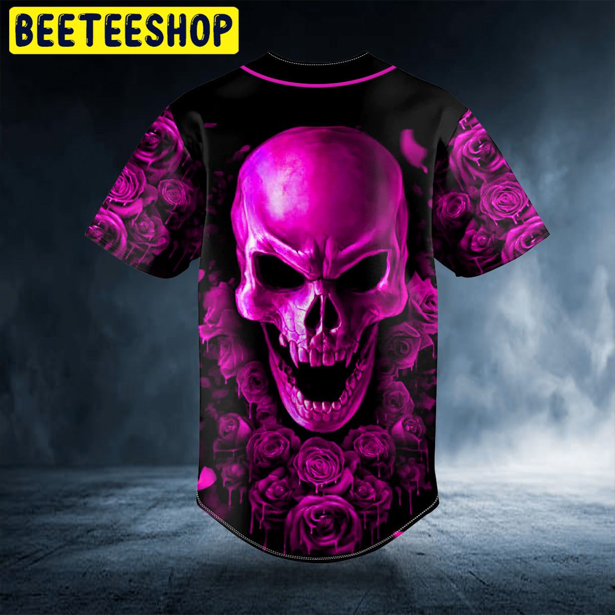 Purple Roses Sugar Skull Custom Trending Baseball Jersey Purple Roses Sugar Skull Custom Trending Baseball Jersey