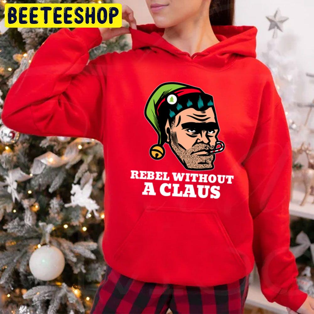 Rebellious Elf Rebel Without A Claus Funny Christmas Pun Trending Unisex Hoodie Rebellious Elf Rebel Without A Claus Funny Christmas Pun Trending Unisex Hoodie