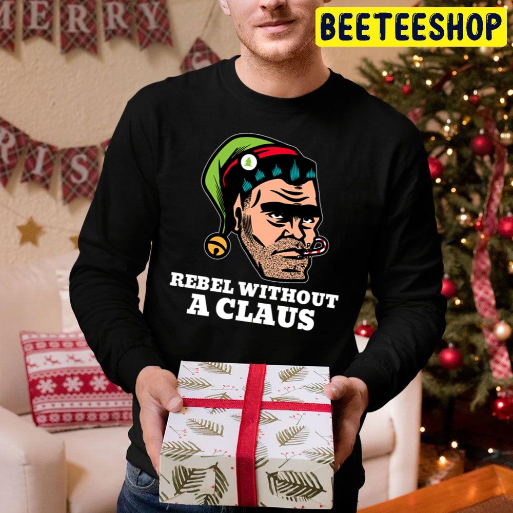 Rebellious Elf Rebel Without A Claus Funny Christmas Pun Trending Unisex Hoodie Rebellious Elf Rebel Without A Claus Funny Christmas Pun Trending Unisex Hoodie