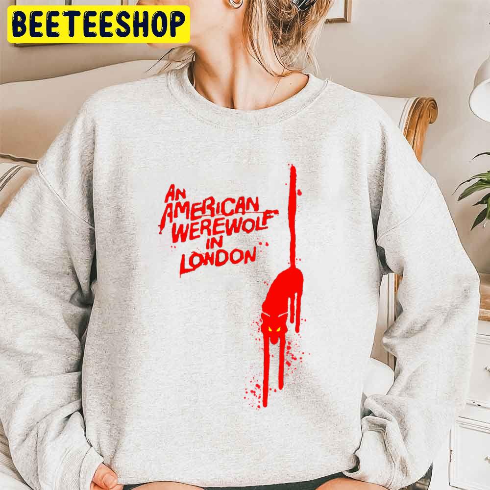 Red Art An American Werewolf In London Halloween Unisex Sweatshirt Red Art An American Werewolf In London Halloween Unisex Sweatshirt