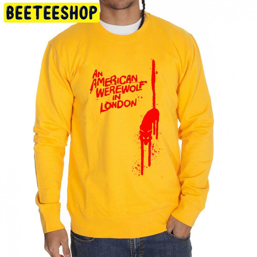 Red Art An American Werewolf In London Halloween Unisex Sweatshirt Red Art An American Werewolf In London Halloween Unisex Sweatshirt