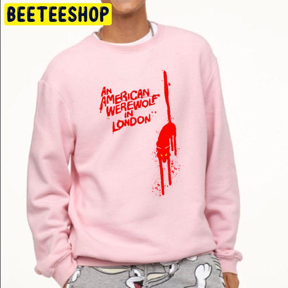 Red Art An American Werewolf In London Halloween Unisex Sweatshirt Red Art An American Werewolf In London Halloween Unisex Sweatshirt