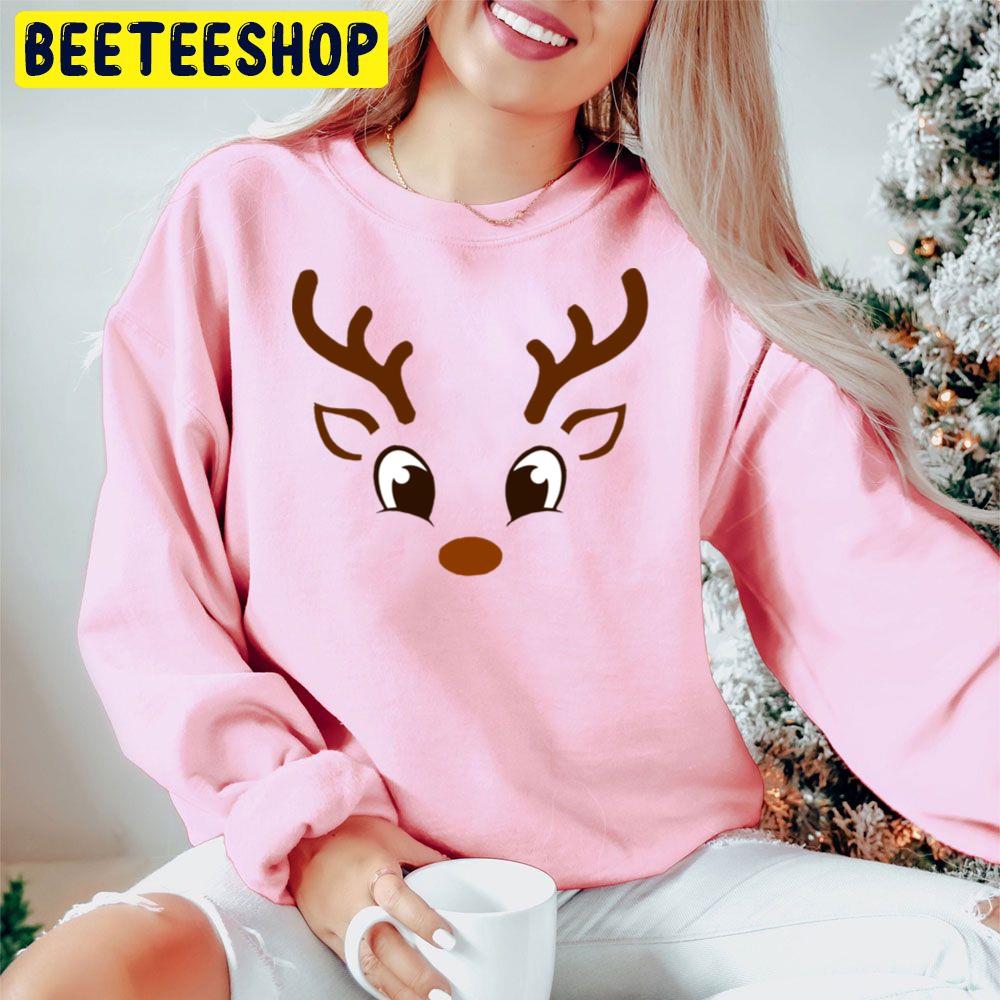 Reindeer Face Christmas Trending Unisex Hoodie Reindeer Face Christmas Trending Unisex Hoodie