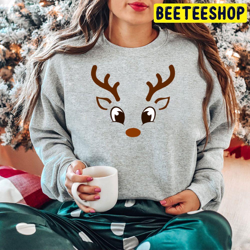 Reindeer Face Christmas Trending Unisex Hoodie Reindeer Face Christmas Trending Unisex Hoodie