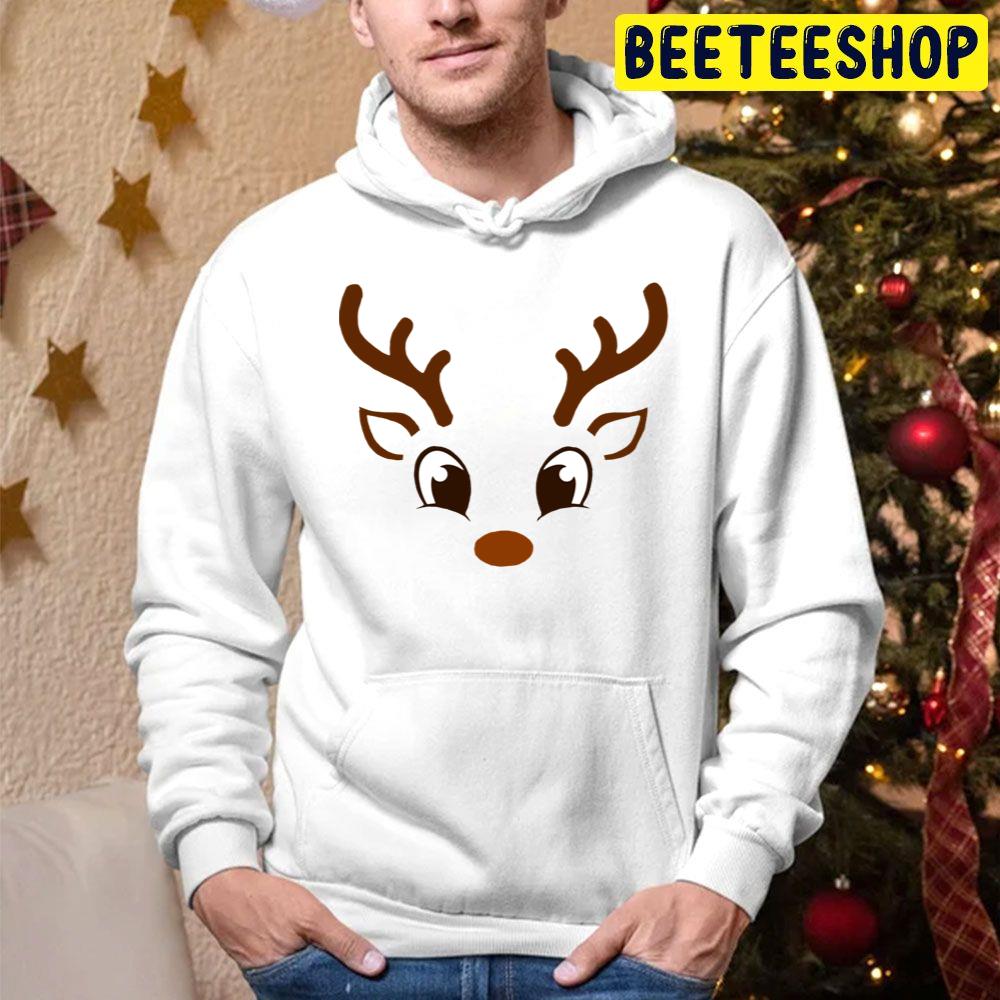 Reindeer Face Christmas Trending Unisex Hoodie Reindeer Face Christmas Trending Unisex Hoodie
