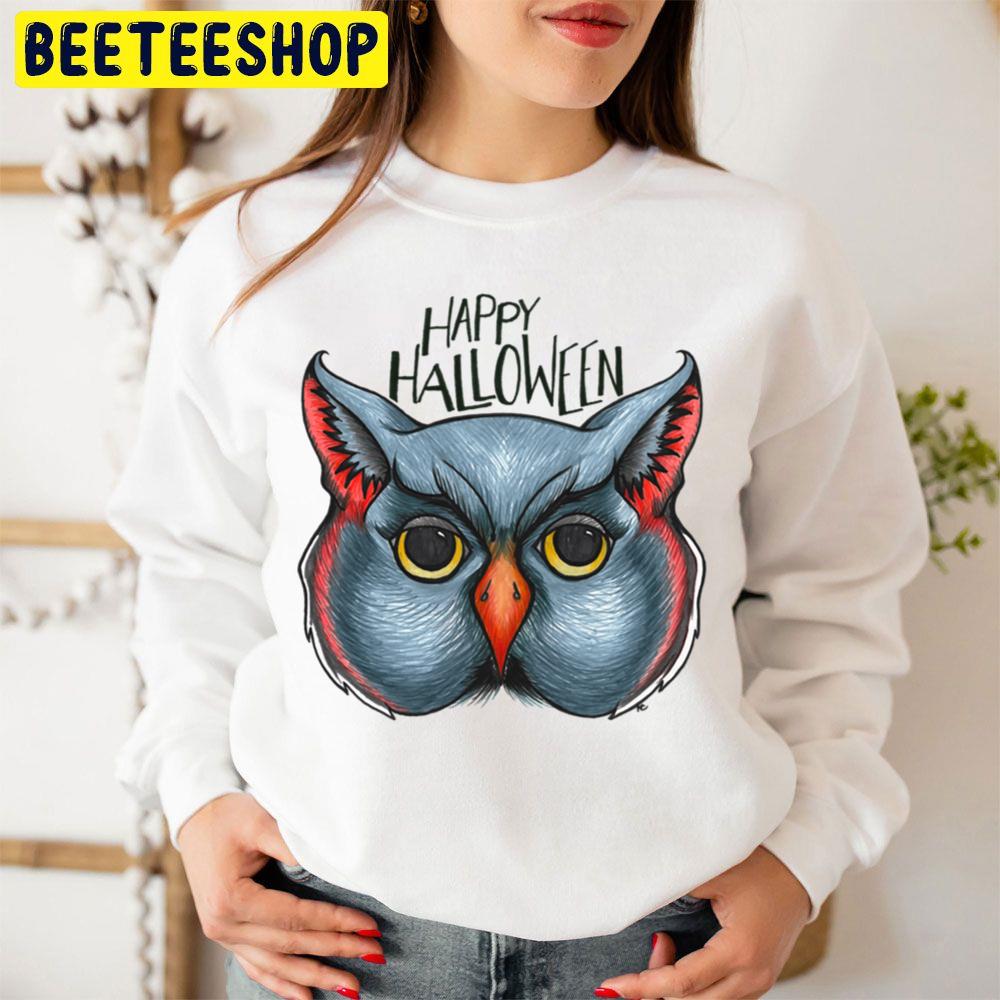 Retro Owl Face Happy Halloween Trending Unisex Sweatshirt Retro Owl Face Happy Halloween Trending Unisex Sweatshirt
