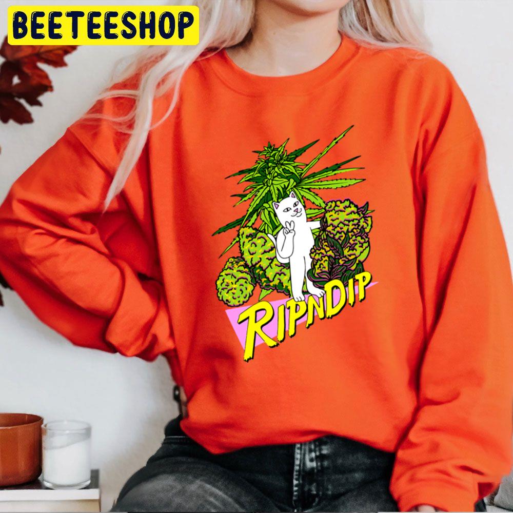 Ripndip Cat And Weed Life Is Never Flat Trending Unisex Sweatshirt Ripndip Cat And Weed Life Is Never Flat Trending Unisex Sweatshirt