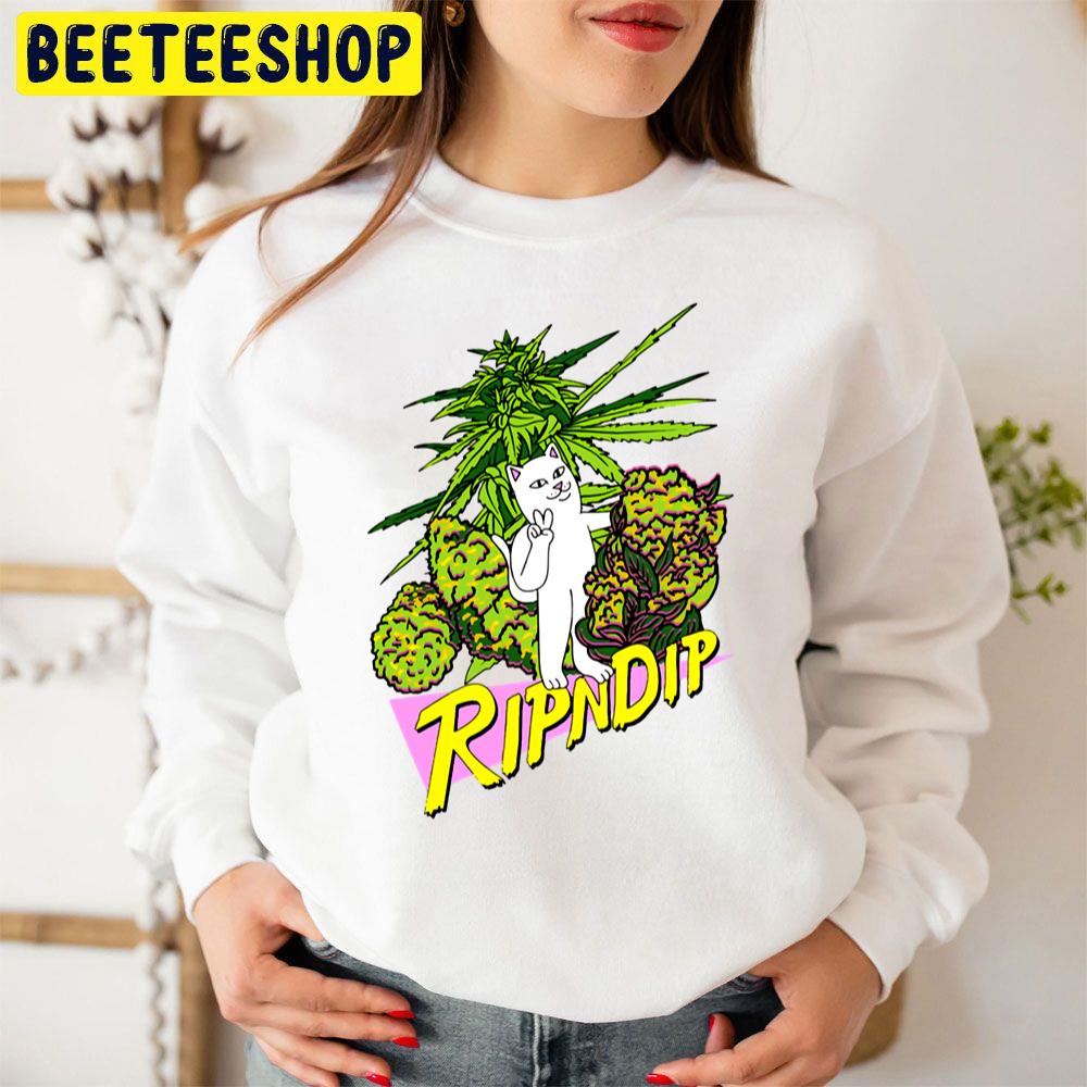 Ripndip Cat And Weed Life Is Never Flat Trending Unisex Sweatshirt Ripndip Cat And Weed Life Is Never Flat Trending Unisex Sweatshirt