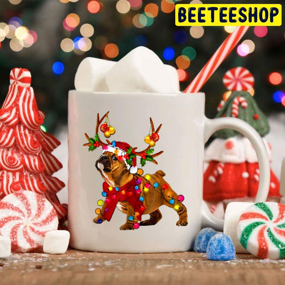Santa Bulldog Gorgeous Reindeer Light Christmas Trending Unisex Hoodie Santa Bulldog Gorgeous Reindeer Light Christmas Trending Unisex Hoodie