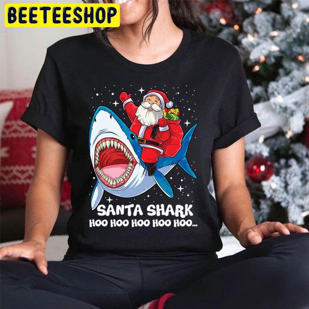 Santa Shark Hoo Hoo Hoo Funny Christmas Trending Unisex Hoodie Santa Shark Hoo Hoo Hoo Funny Christmas Trending Unisex Hoodie