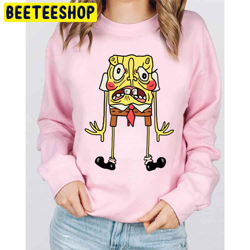 Scared Spongebob Halloween Unisex Sweatshirt Scared Spongebob Halloween Unisex Sweatshirt