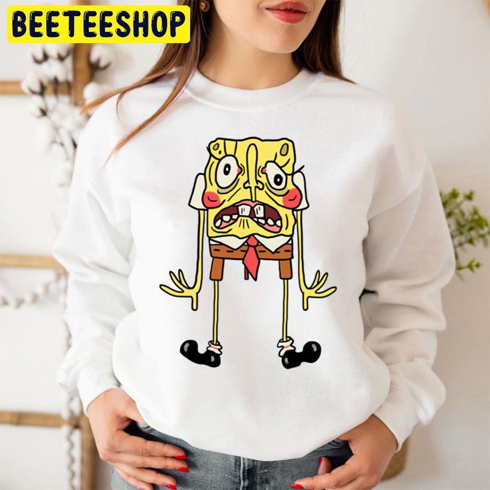 Scared Spongebob Halloween Unisex Sweatshirt Scared Spongebob Halloween Unisex Sweatshirt