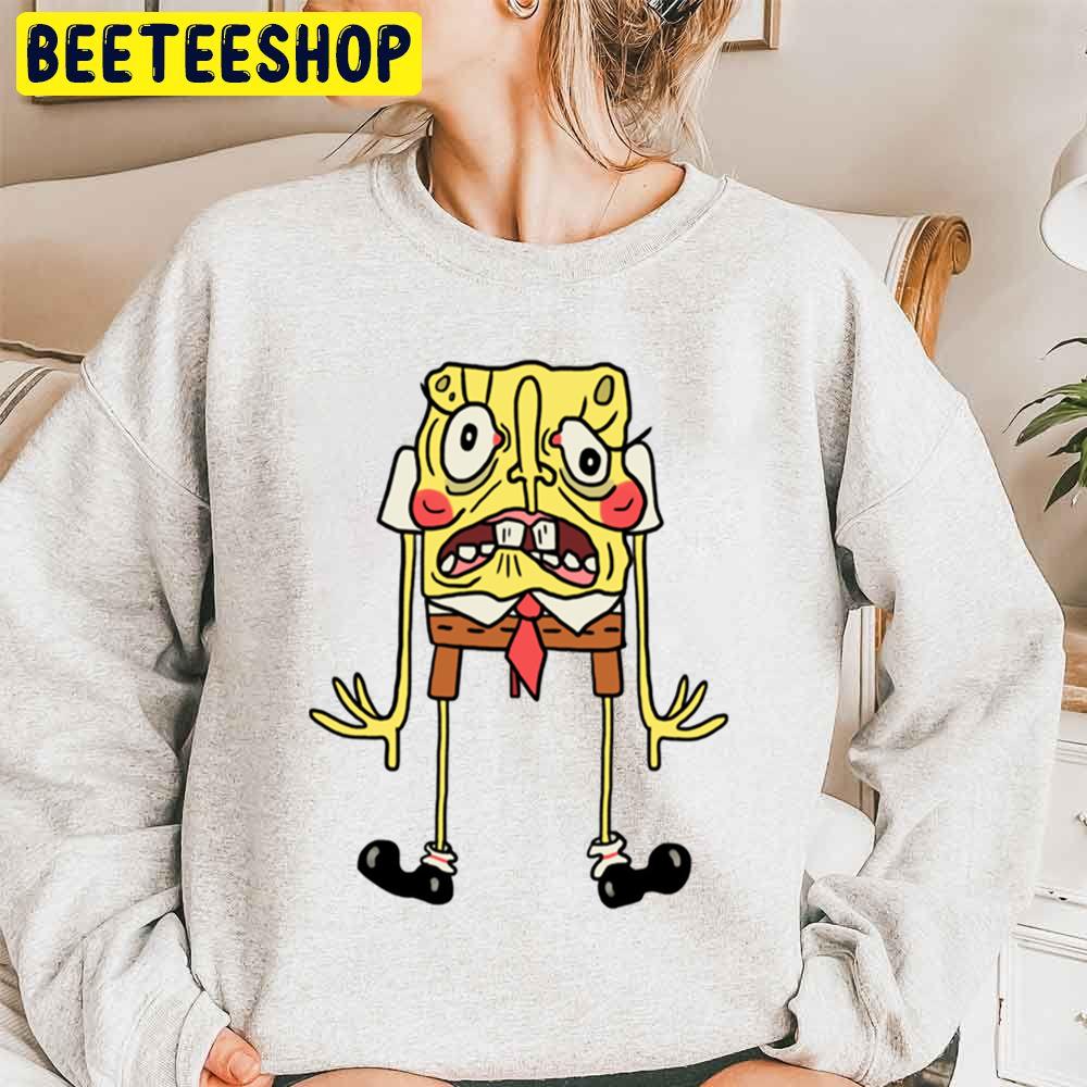 Scared Spongebob Halloween Unisex Sweatshirt Scared Spongebob Halloween Unisex Sweatshirt