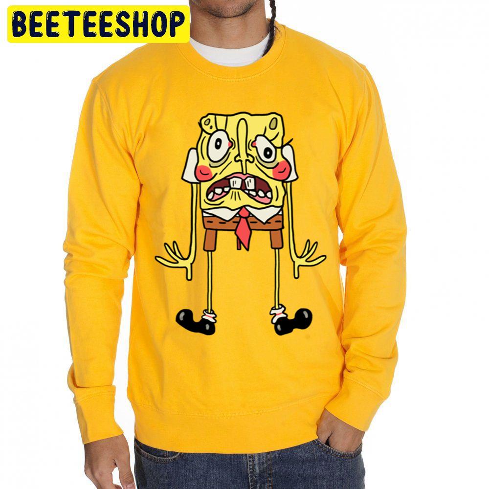 Scared Spongebob Halloween Unisex Sweatshirt Scared Spongebob Halloween Unisex Sweatshirt