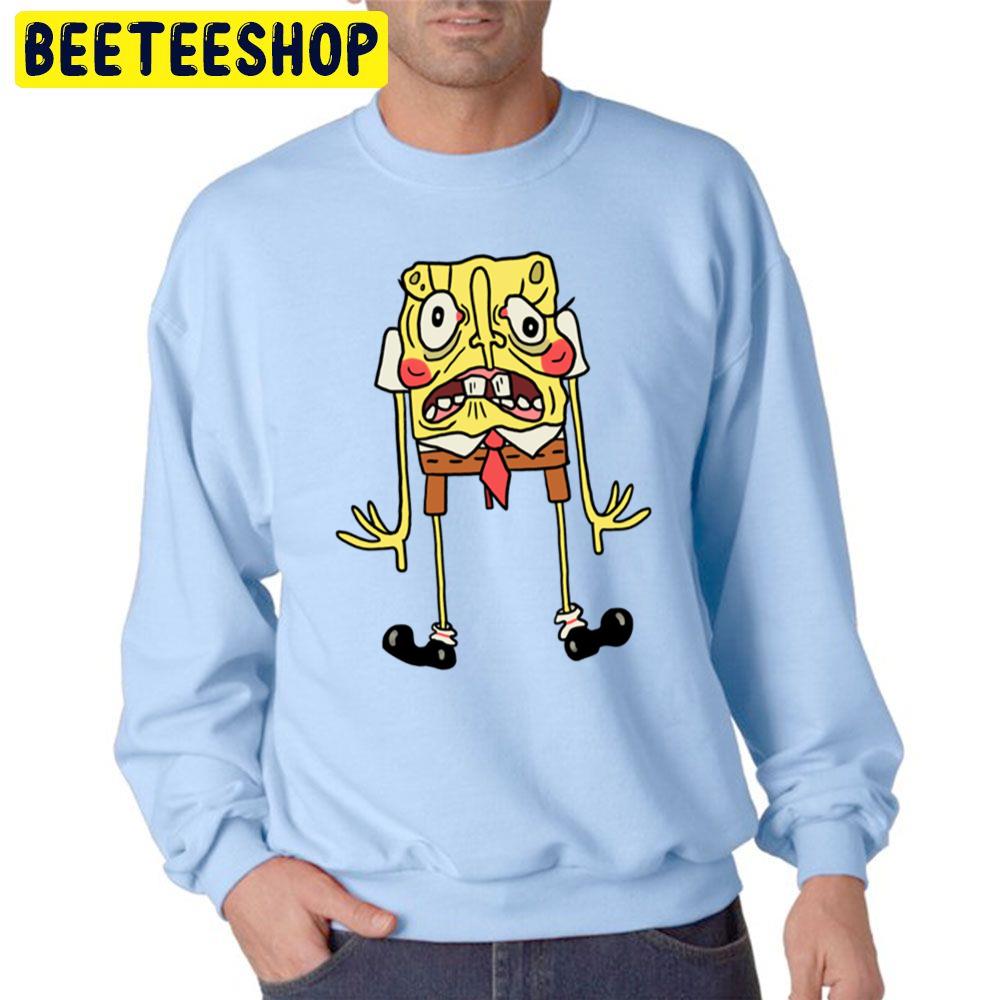Scared Spongebob Halloween Unisex Sweatshirt Scared Spongebob Halloween Unisex Sweatshirt