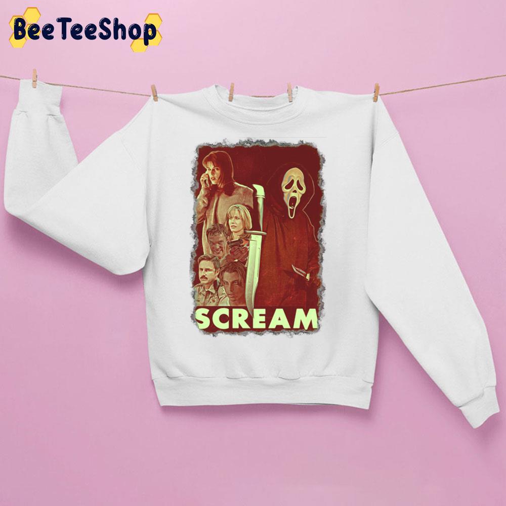 Scream Knife Collage Halloween Trending Unisex Sweatshirt Scream Knife Collage Halloween Trending Unisex Sweatshirt