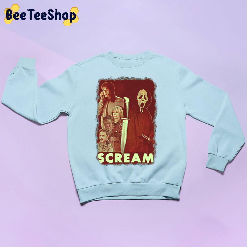 Scream Knife Collage Halloween Trending Unisex Sweatshirt Scream Knife Collage Halloween Trending Unisex Sweatshirt