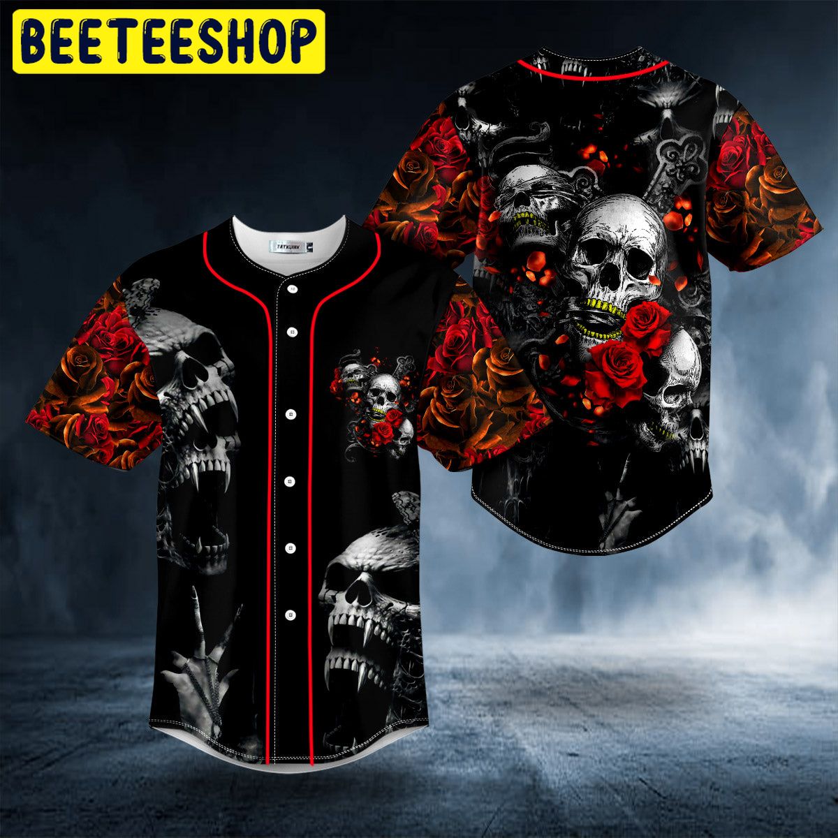 See Hear Speak No Evil Roses Skull Trending Baseball Jersey See Hear Speak No Evil Roses Skull Trending Baseball Jersey
