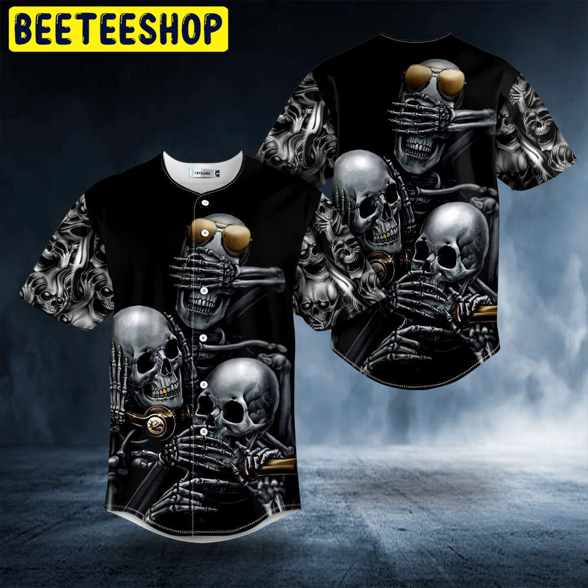 See No Hear No Speak No Evil Skull Trending Baseball Jersey See No Hear No Speak No Evil Skull Trending Baseball Jersey
