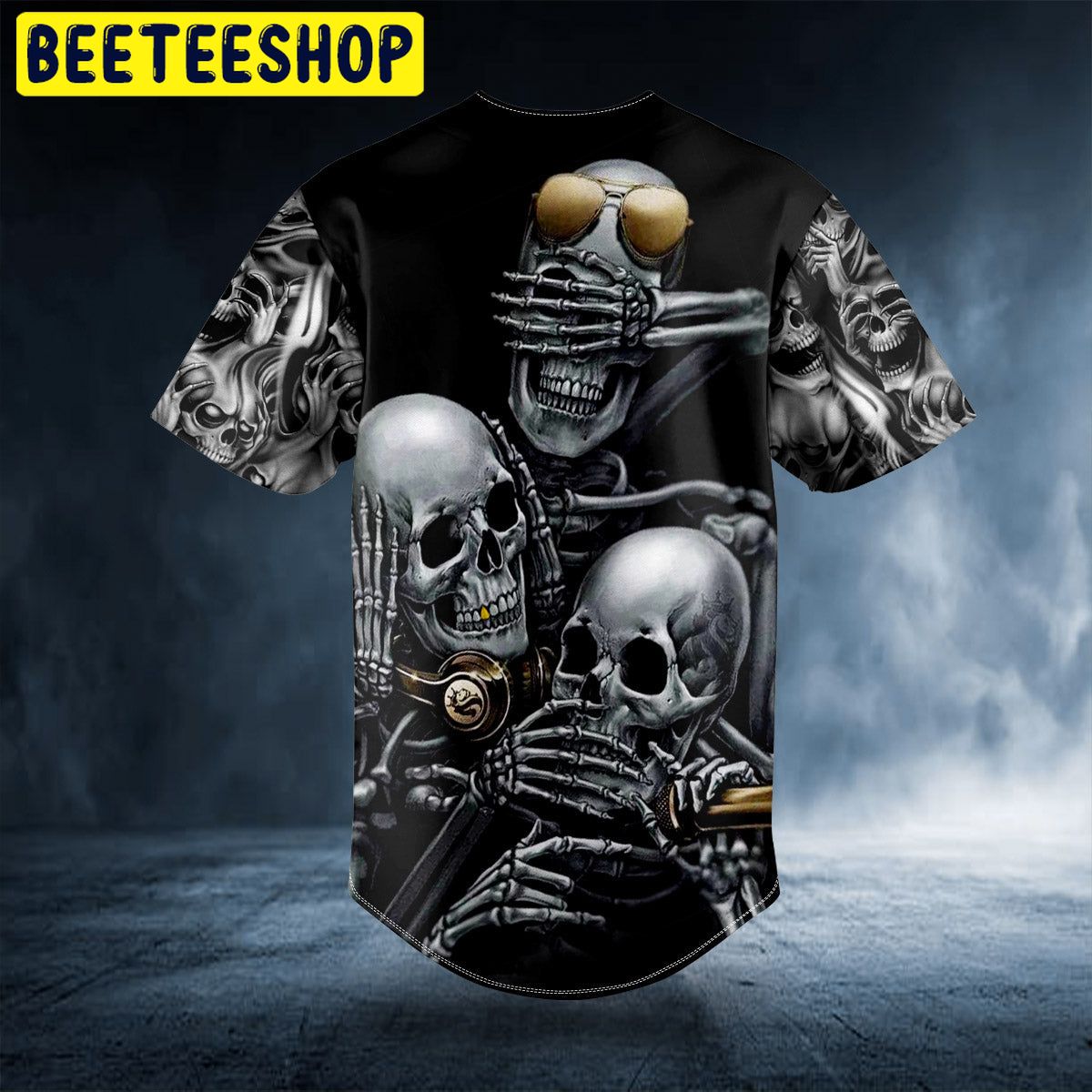 See No Hear No Speak No Evil Skull Trending Baseball Jersey See No Hear No Speak No Evil Skull Trending Baseball Jersey