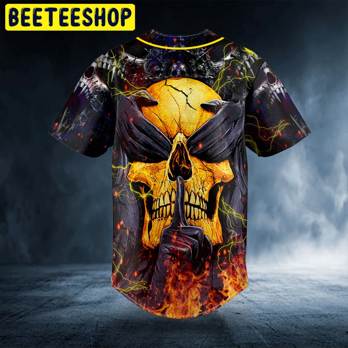 See No Hear No Speak No Evil Yellow Skull Custom Trending Baseball Jersey See No Hear No Speak No Evil Yellow Skull Custom Trending Baseball Jersey