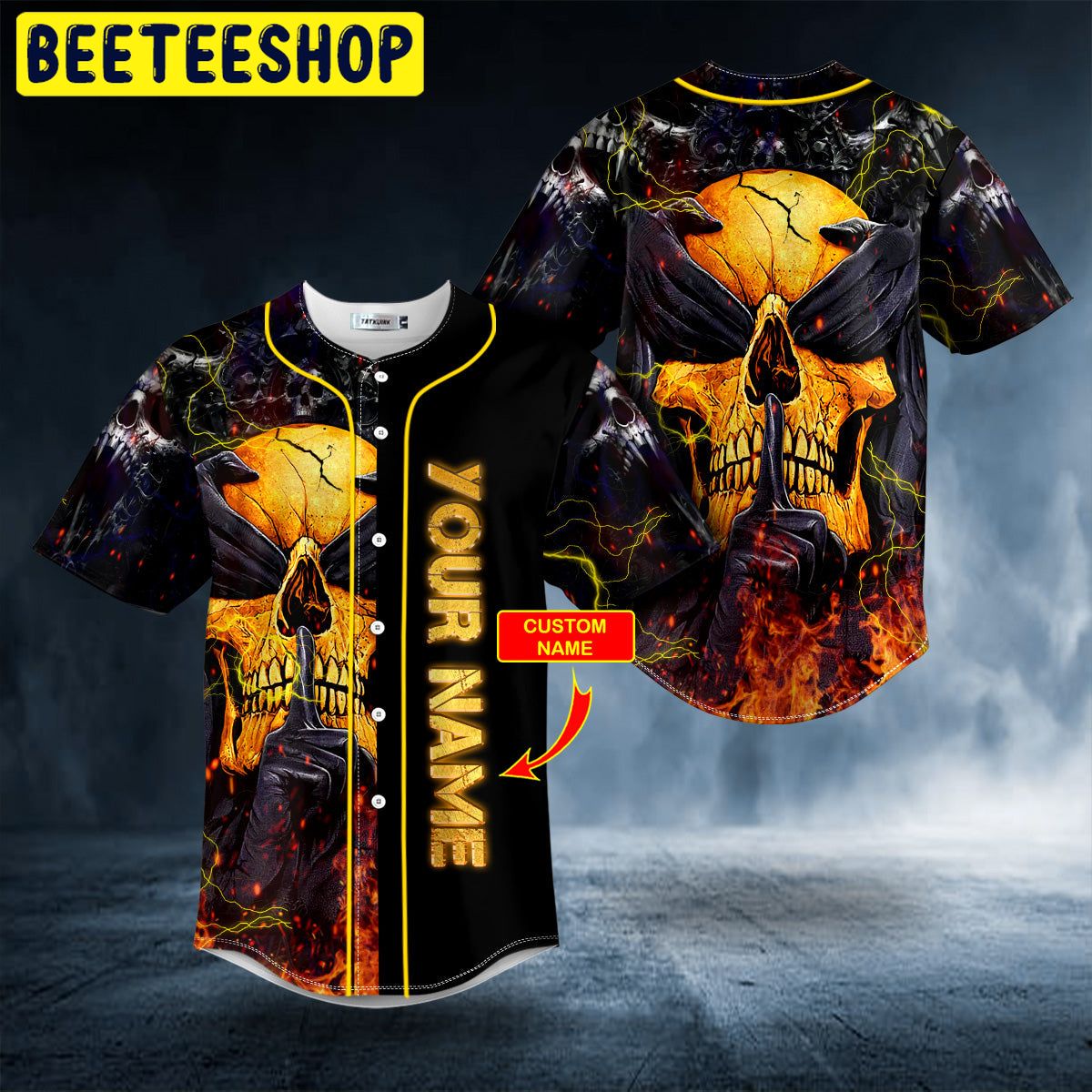 See No Hear No Speak No Evil Yellow Skull Custom Trending Baseball Jersey See No Hear No Speak No Evil Yellow Skull Custom Trending Baseball Jersey