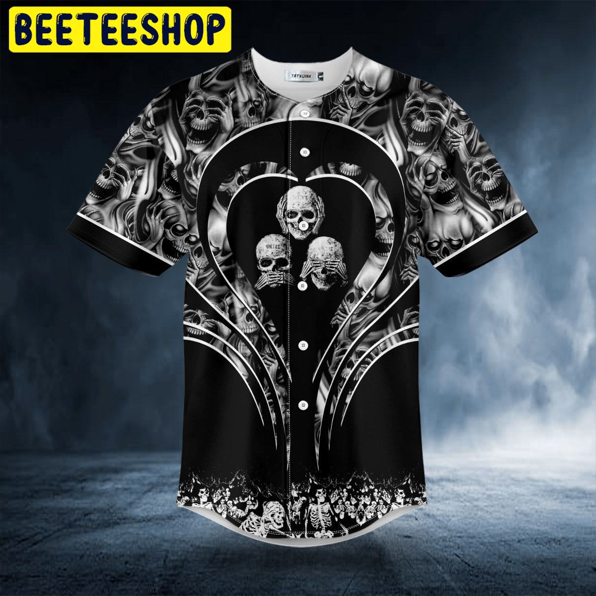 See No Hear No Speak No Skull Trending Baseball Jersey See No Hear No Speak No Skull Trending Baseball Jersey