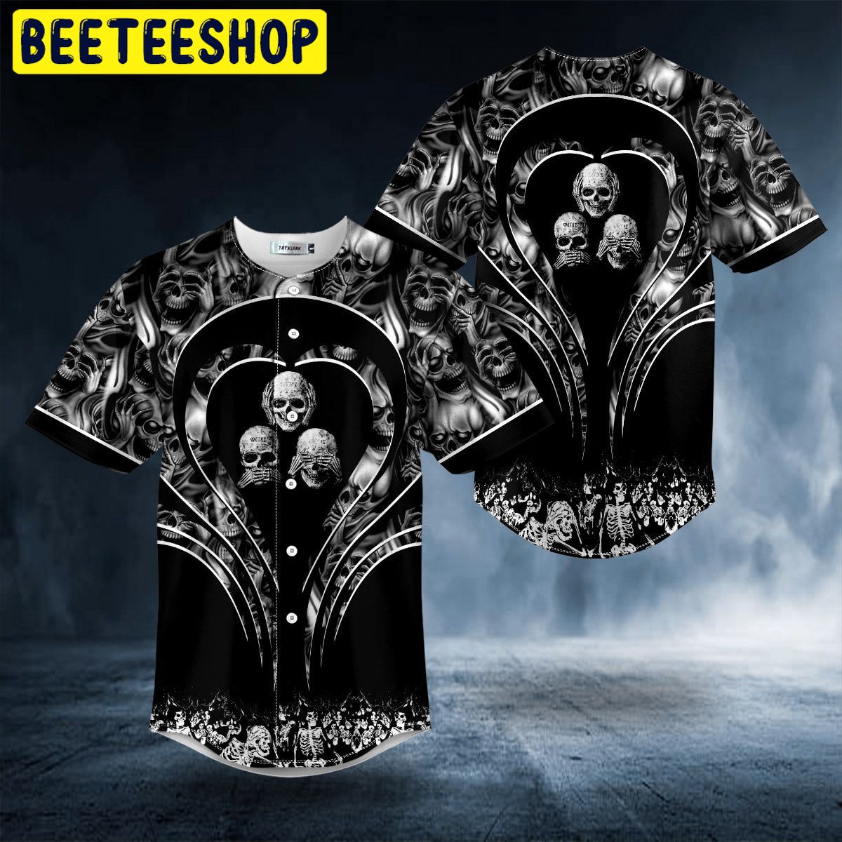 See No Hear No Speak No Skull Trending Baseball Jersey See No Hear No Speak No Skull Trending Baseball Jersey