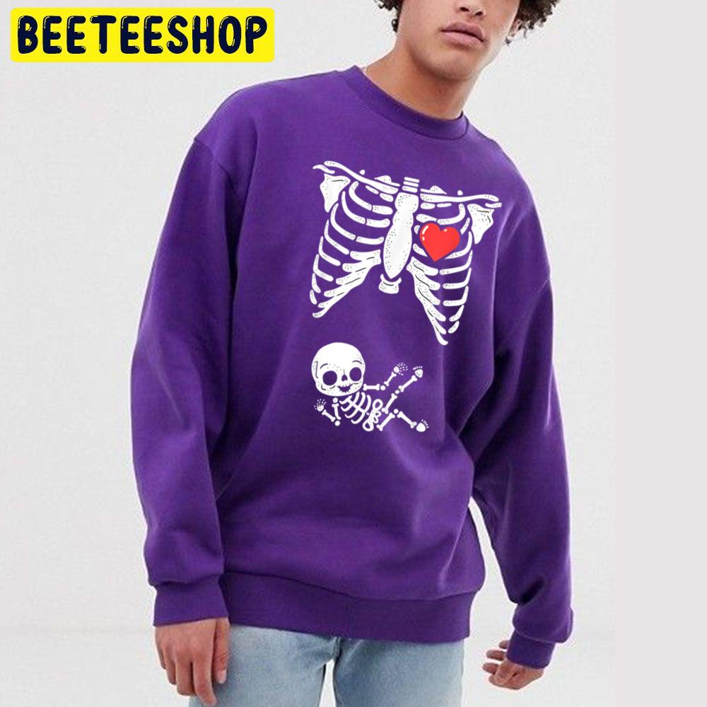 Skeleton Pregnancy Announcement Xray Halloween Trending Unisex Sweatshirt Skeleton Pregnancy Announcement Xray Halloween Trending Unisex Sweatshirt