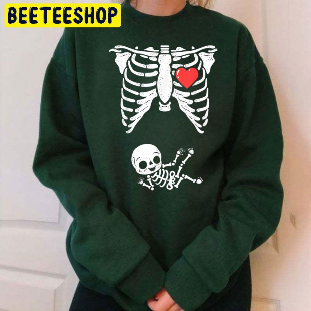 Skeleton Pregnancy Announcement Xray Halloween Trending Unisex Sweatshirt Skeleton Pregnancy Announcement Xray Halloween Trending Unisex Sweatshirt