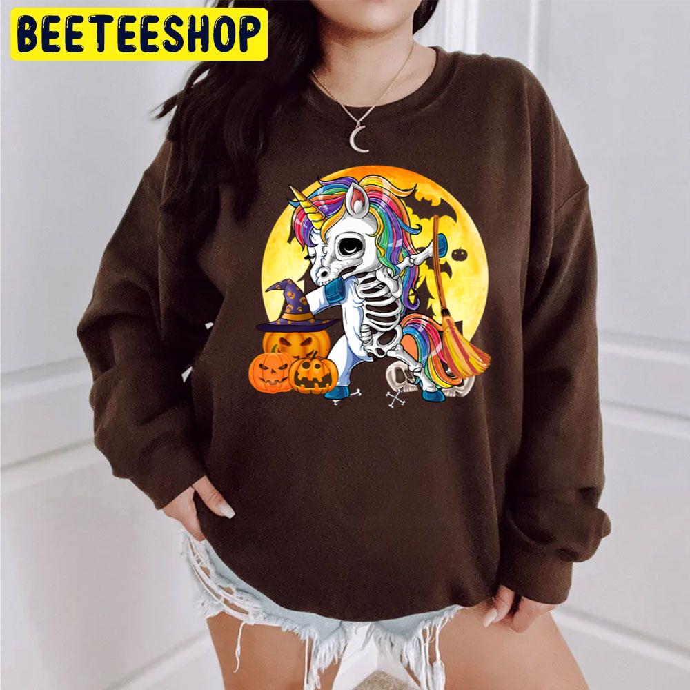 Skeleton Unicorn Red Moon Pumpkin Witch Unisex Sweatshirt Skeleton Unicorn Red Moon Pumpkin Witch Unisex Sweatshirt