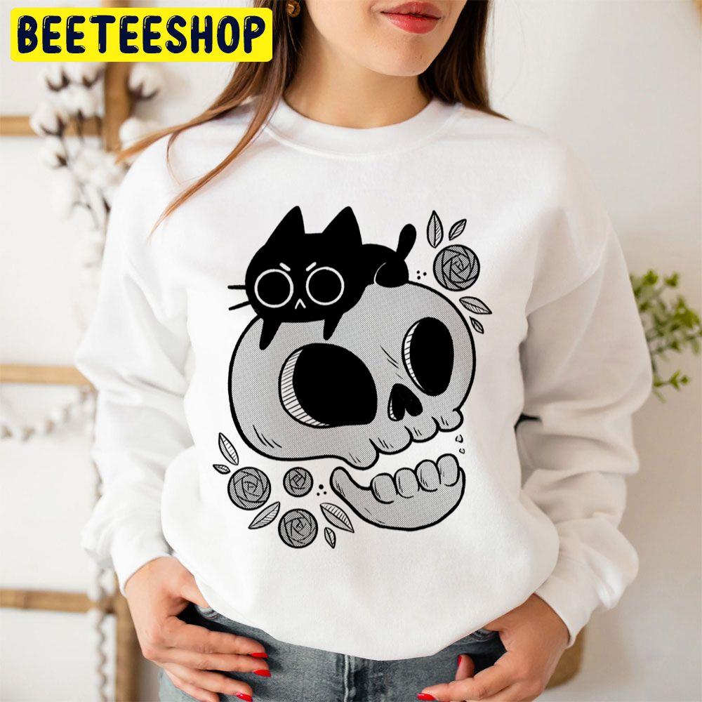 Skull Kitten Cute Black Cat Trending Unisex Sweatshirt Skull Kitten Cute Black Cat Trending Unisex Sweatshirt