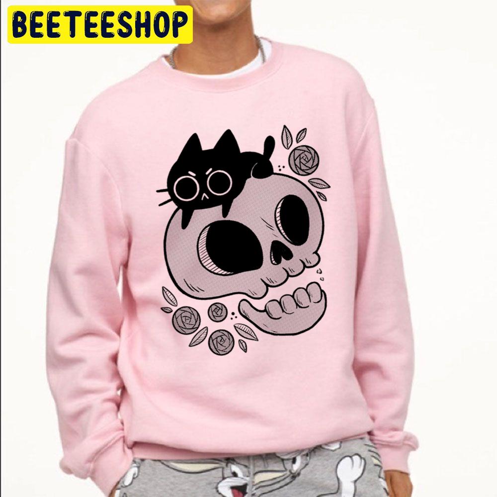 Skull Kitten Cute Black Cat Trending Unisex Sweatshirt Skull Kitten Cute Black Cat Trending Unisex Sweatshirt