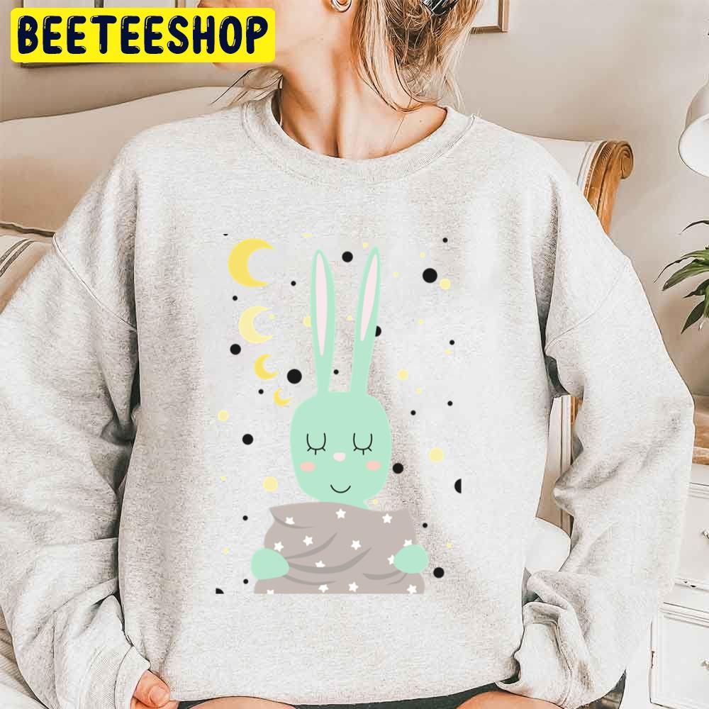 Sleeping Mint Hare Rabbit Sleeping Trending Unisex Sweatshirt Sleeping Mint Hare Rabbit Sleeping Trending Unisex Sweatshirt