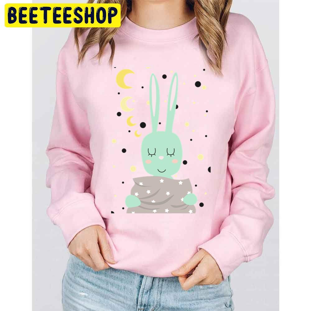 Sleeping Mint Hare Rabbit Sleeping Trending Unisex Sweatshirt Sleeping Mint Hare Rabbit Sleeping Trending Unisex Sweatshirt