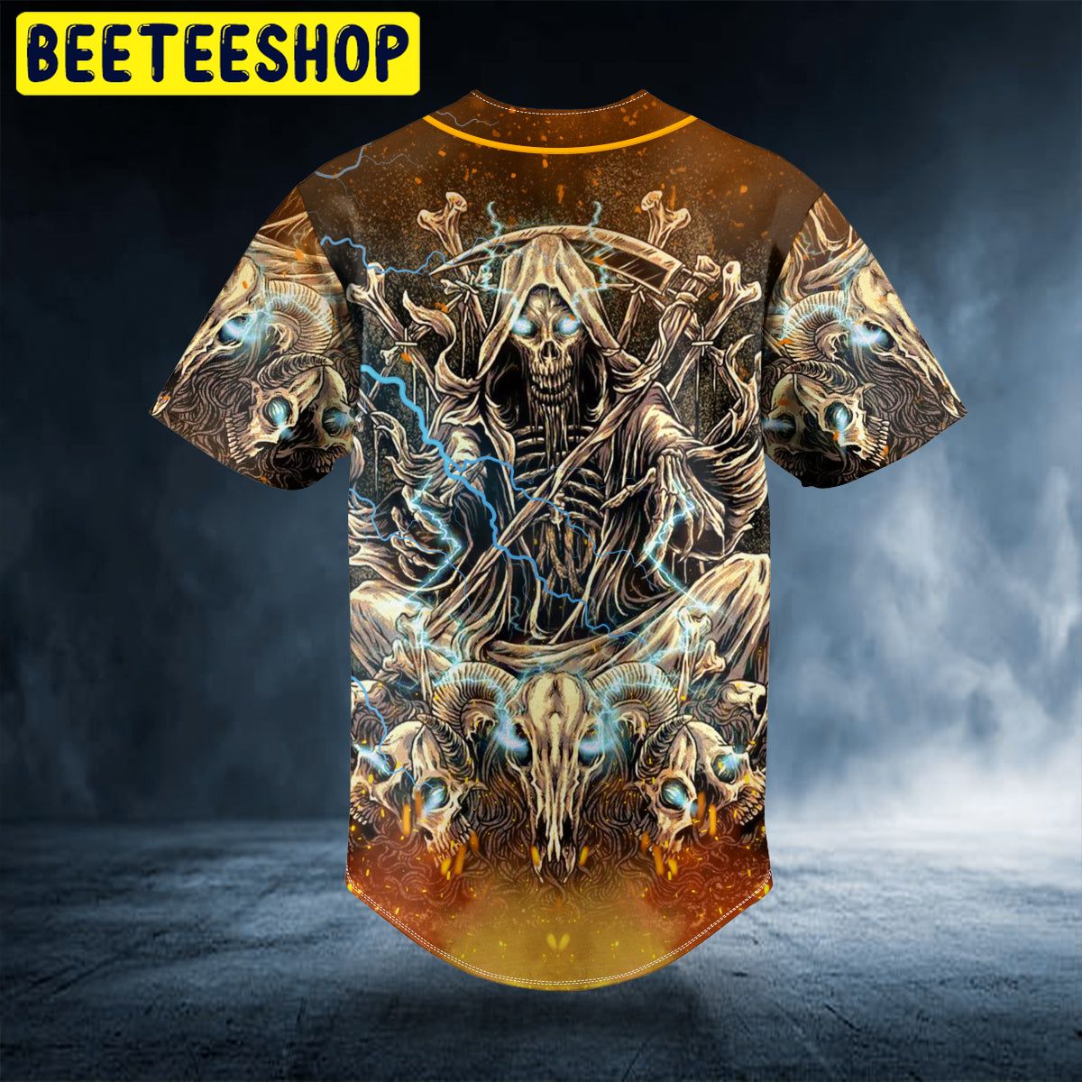 Soleram Lullaby Song Grim Reaper Fire Skull Custom Trending Baseball Jersey Soleram Lullaby Song Grim Reaper Fire Skull Custom Trending Baseball Jersey