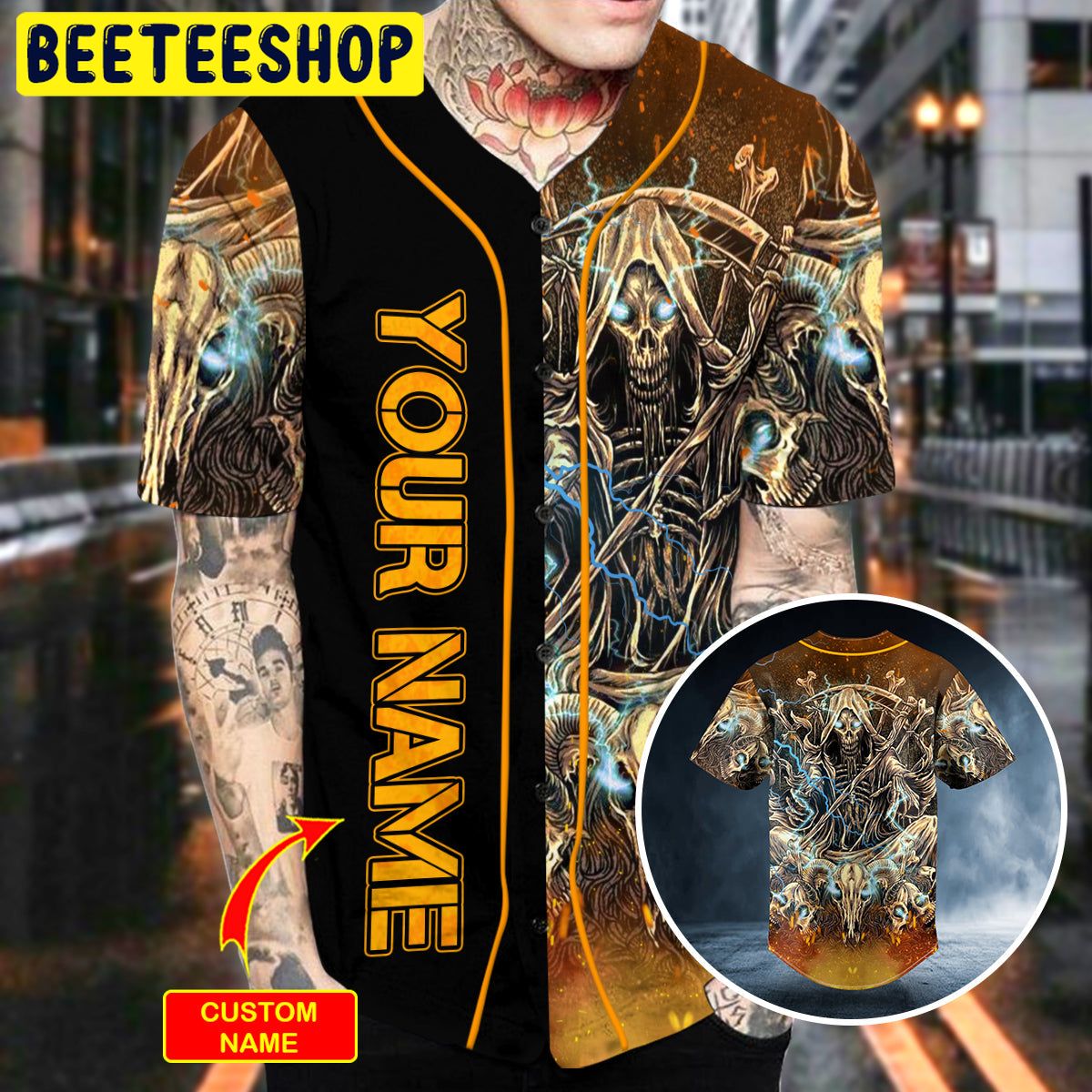 Soleram Lullaby Song Grim Reaper Fire Skull Custom Trending Baseball Jersey Soleram Lullaby Song Grim Reaper Fire Skull Custom Trending Baseball Jersey
