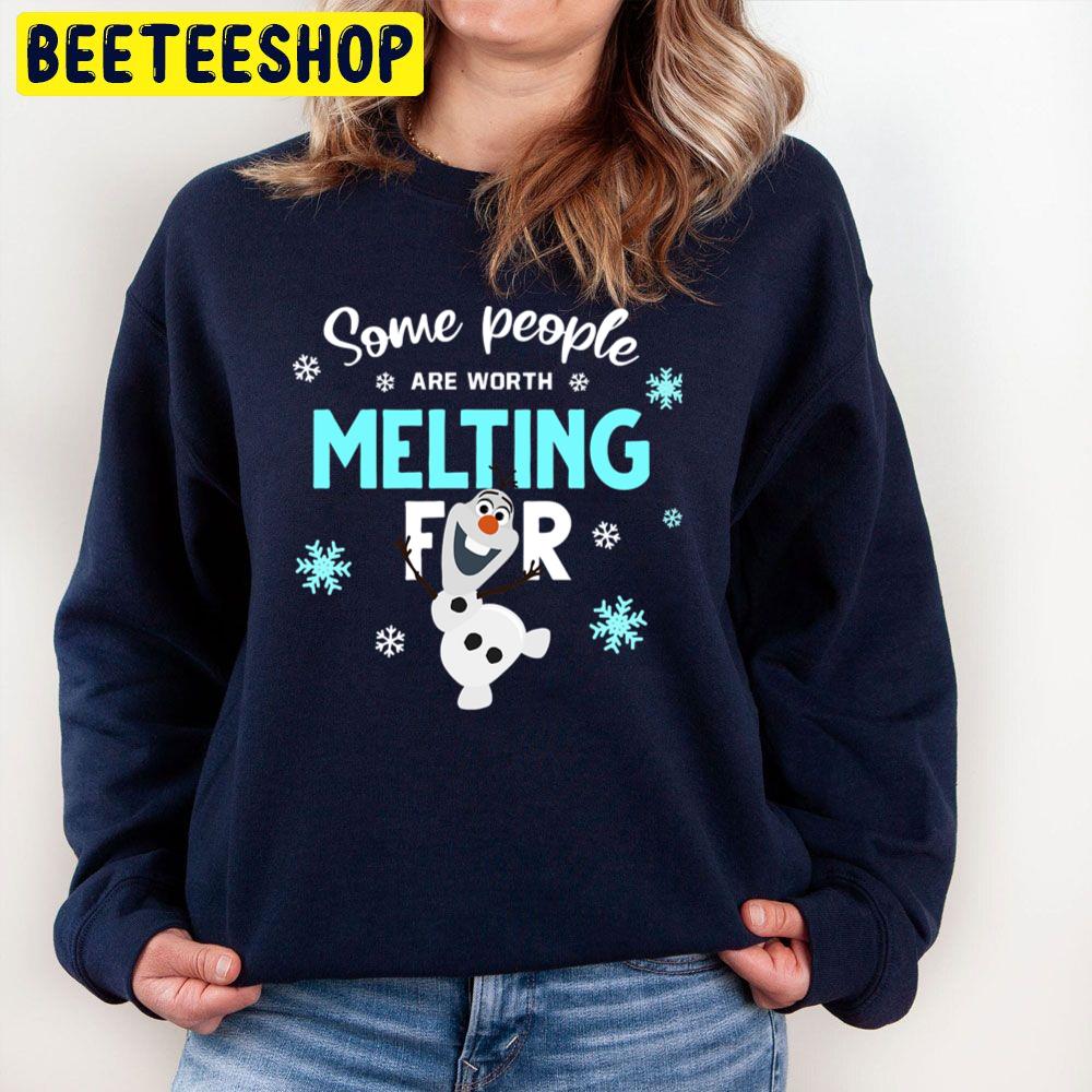Some People Are Worth Melting For Olaf Trending Unisex Sweatshirt Some People Are Worth Melting For Olaf Trending Unisex Sweatshirt