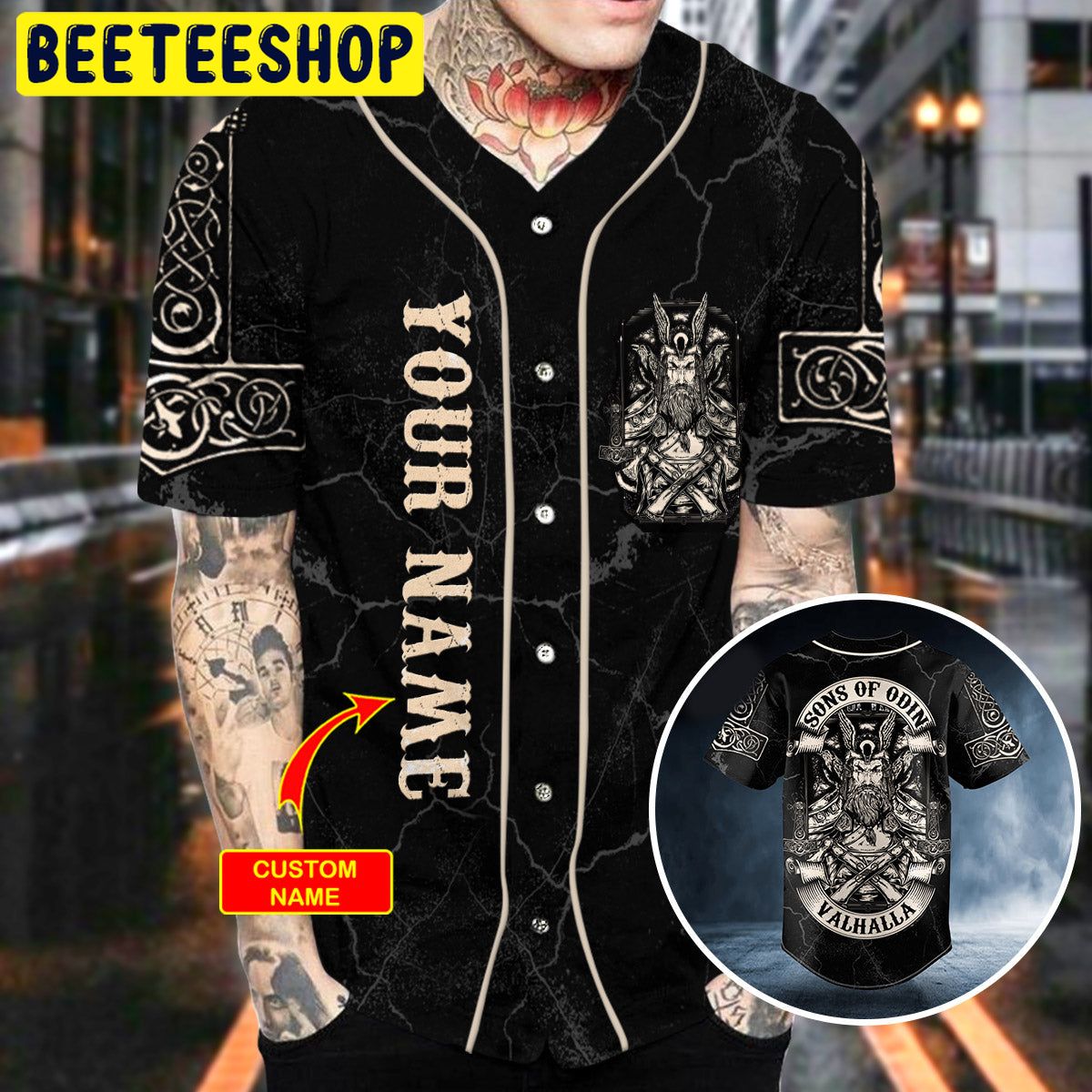 Son Of Odin Till Valhalla Viking Custom Trending Baseball Jersey Son Of Odin Till Valhalla Viking Custom Trending Baseball Jersey