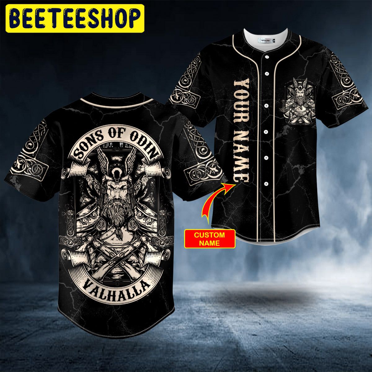 Son Of Odin Till Valhalla Viking Custom Trending Baseball Jersey Son Of Odin Till Valhalla Viking Custom Trending Baseball Jersey