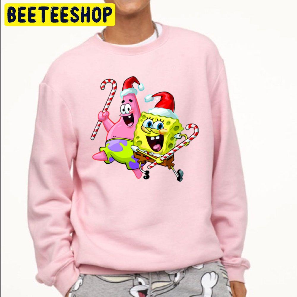 Spongebob And Patrick Merry Xmas Unisex Sweatshirt Spongebob And Patrick Merry Xmas Unisex Sweatshirt