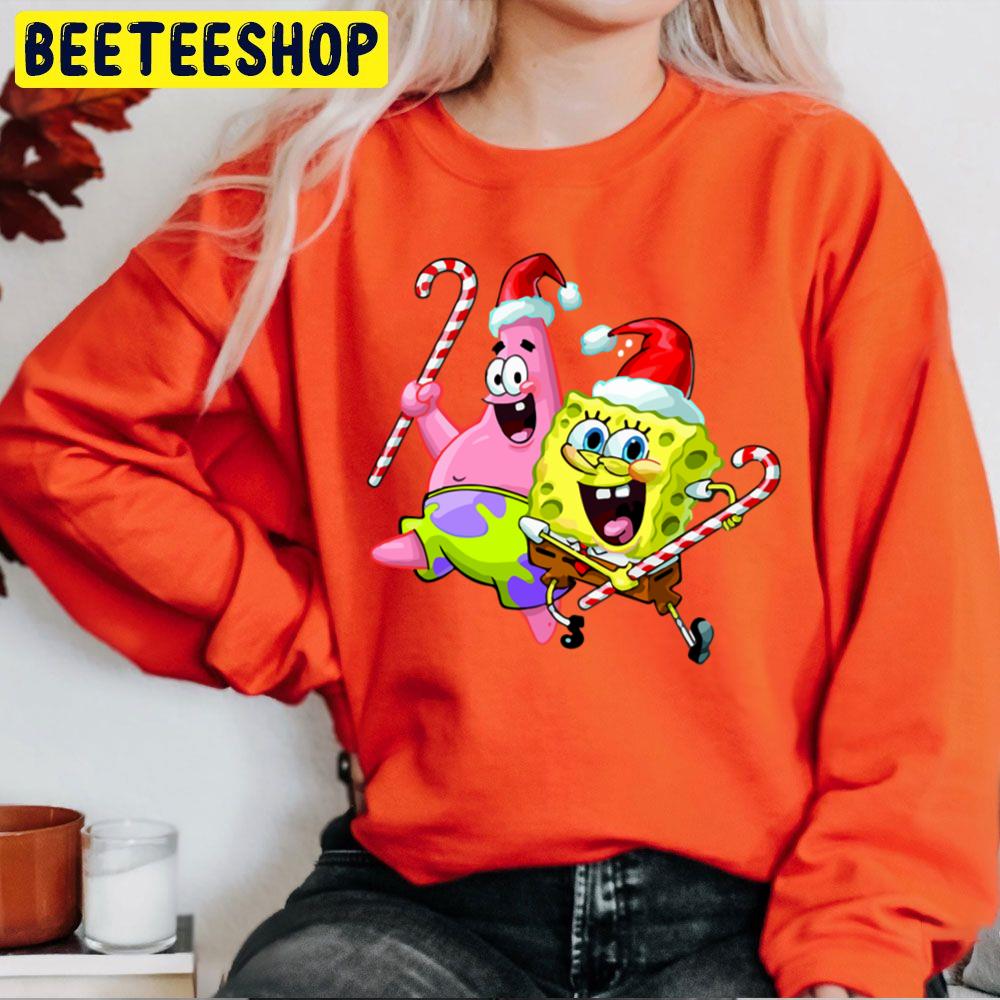 Spongebob And Patrick Merry Xmas Unisex Sweatshirt Spongebob And Patrick Merry Xmas Unisex Sweatshirt