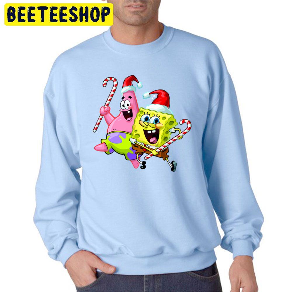 Spongebob And Patrick Merry Xmas Unisex Sweatshirt Spongebob And Patrick Merry Xmas Unisex Sweatshirt