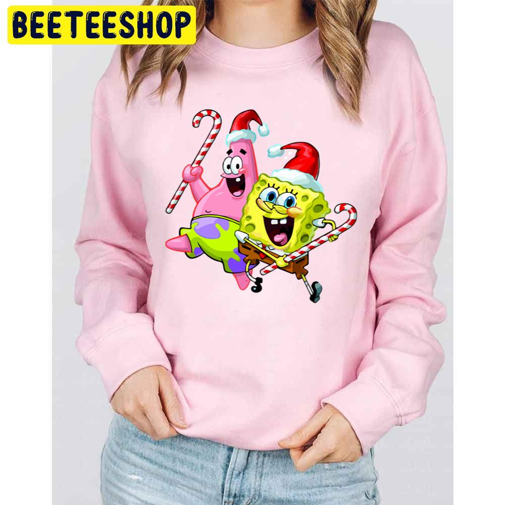 Spongebob And Patrick Merry Xmas Unisex Sweatshirt Spongebob And Patrick Merry Xmas Unisex Sweatshirt