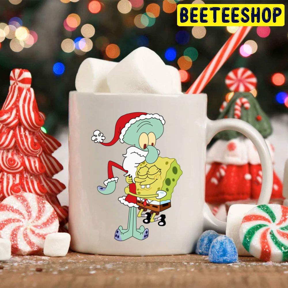 Spongebob Hug Squidward Christmas Trending Unisex Hoodie Spongebob Hug Squidward Christmas Trending Unisex Hoodie