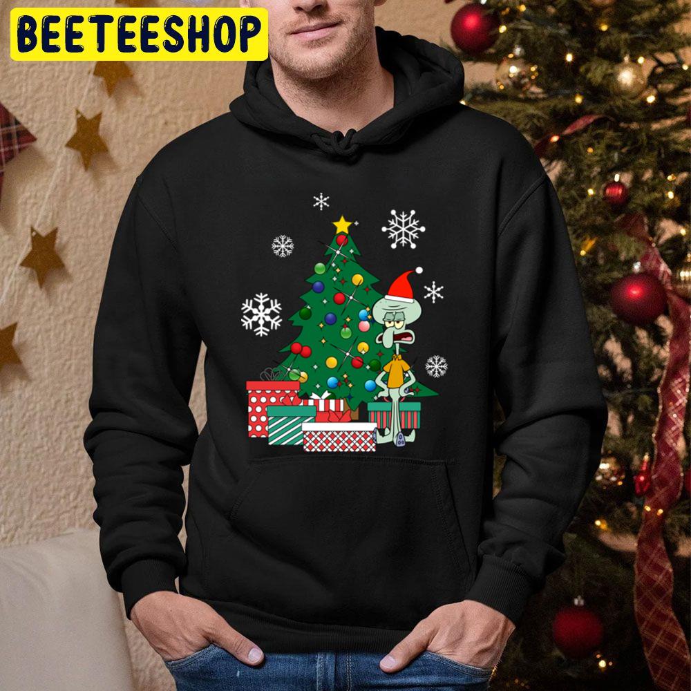 Squidward Tentacles Around The Christmas Tree Trending Unisex Hoodie Squidward Tentacles Around The Christmas Tree Trending Unisex Hoodie
