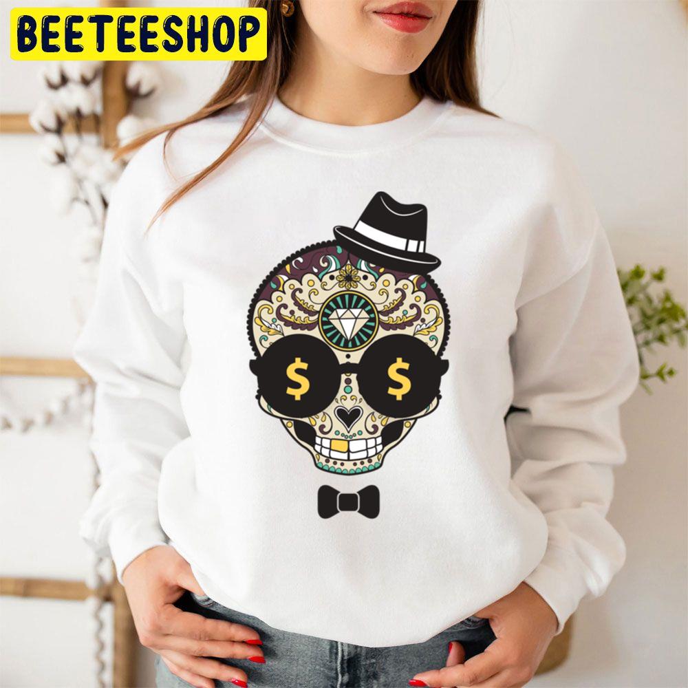 Sticker Joker Mexica Skull Art Halloween Trending Unisex Sweatshirt Sticker Joker Mexica Skull Art Halloween Trending Unisex Sweatshirt