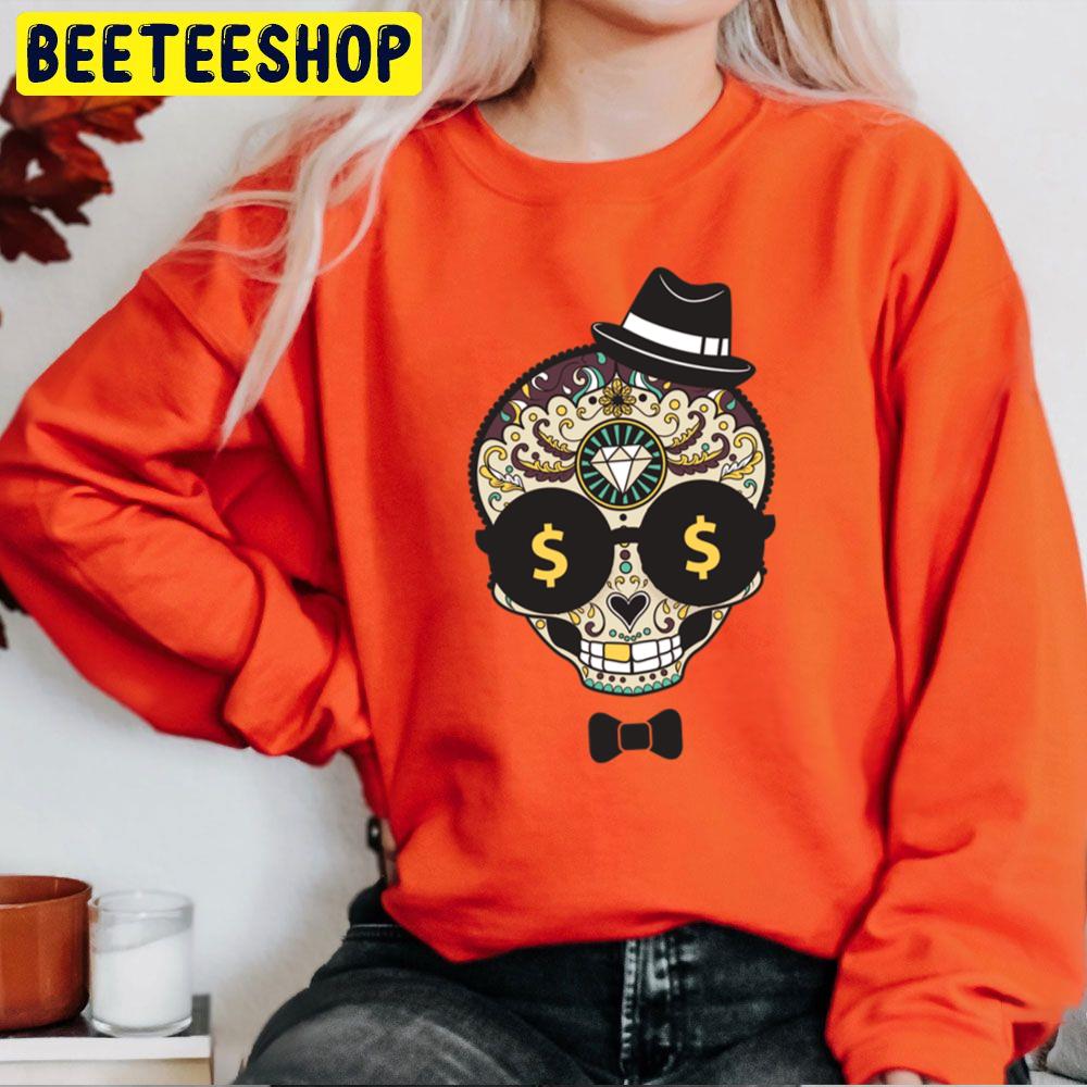 Sticker Joker Mexica Skull Art Halloween Trending Unisex Sweatshirt Sticker Joker Mexica Skull Art Halloween Trending Unisex Sweatshirt