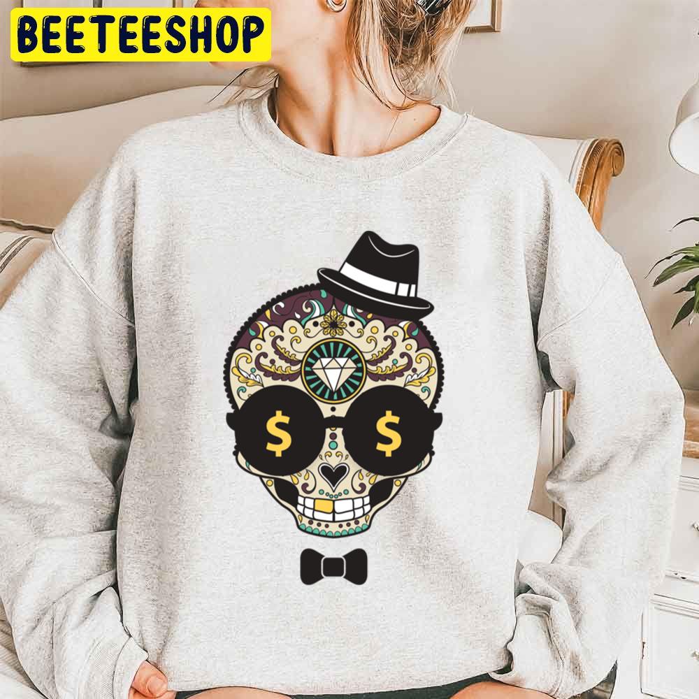 Sticker Joker Mexica Skull Art Halloween Trending Unisex Sweatshirt Sticker Joker Mexica Skull Art Halloween Trending Unisex Sweatshirt