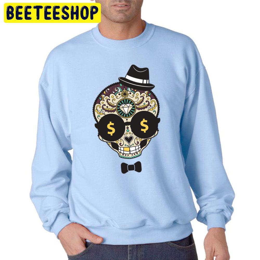 Sticker Joker Mexica Skull Art Halloween Trending Unisex Sweatshirt Sticker Joker Mexica Skull Art Halloween Trending Unisex Sweatshirt
